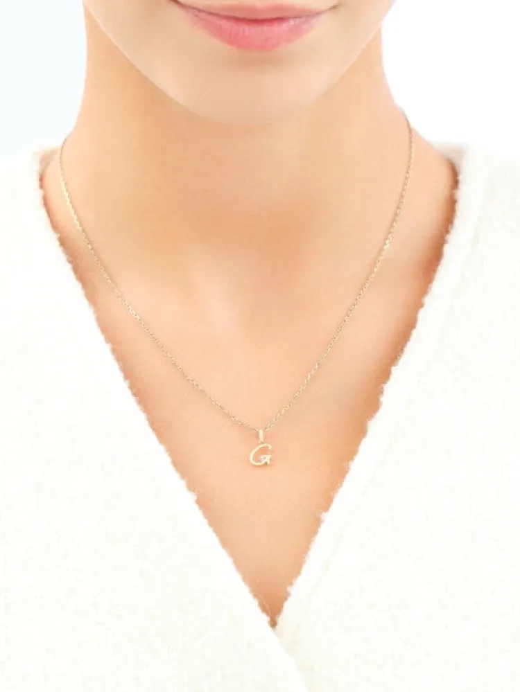 Discount Apart Zawieszka z żółtego złota z diamentem - litera G - 0,003 ct - próba 375