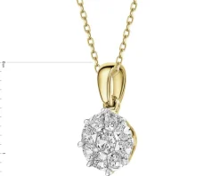 Outlet Apart Zawieszka z żółtego złota z diamentami - 0,34 ct - próba 585