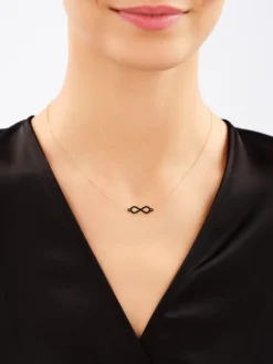 Apart Złota bransoletka i naszyjnik z malowanymi elementami ozdobnymi - komplet - nieskończoności< Wszystkie