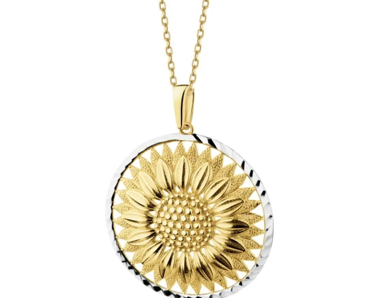 Discount Apart Złota zawieszka - kwiat