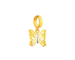 Clearance Apart Złota zawieszka beads - motyl