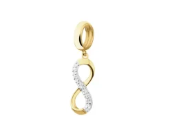 Sale Apart Złota zawieszka beads z diamentem - nieskończoność - 0,004 ct - próba 375