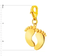 Apart Złota zawieszka charms - stópki