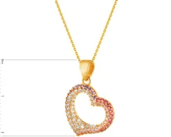 Discount Apart Złota zawieszka z cyrkoniami - serce