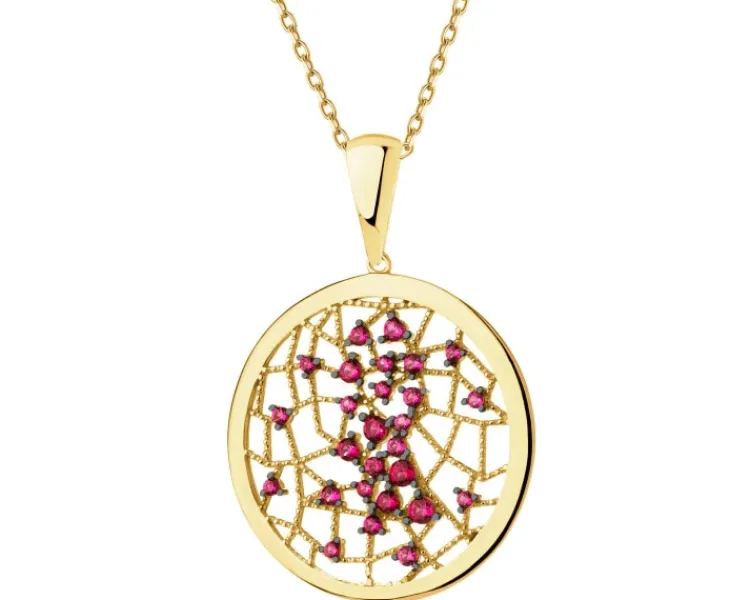 Apart Złota zawieszka z cyrkoniami - koło< Wszystkie