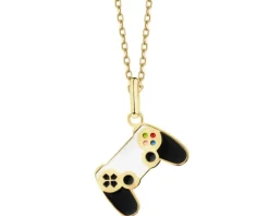 Apart Złota zawieszka z emalią - joypad< Wszystkie