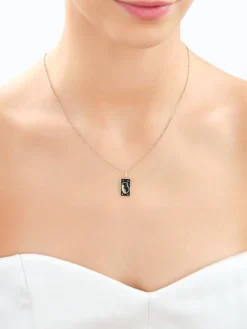 Outlet Apart Złota zawieszka z emalią - twarz