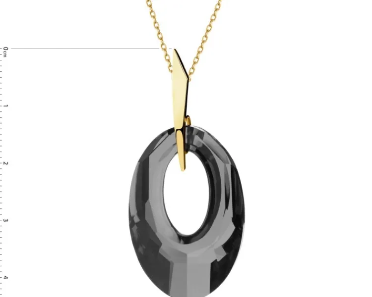 Apart Złota zawieszka z kryształem syntetycznym< Wszystkie