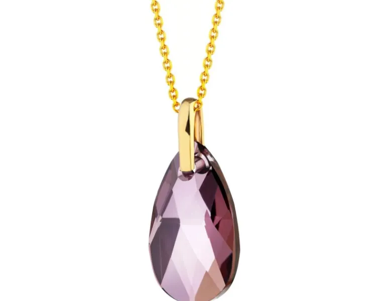 Apart Złota zawieszka z kryształem syntetycznym< Zawieszki