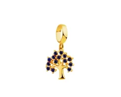 Apart Złota zawieszka z szafirami syntetycznymi beads - drzewko< Beads