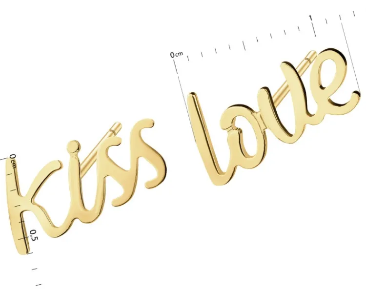 Apart Złote kolczyki - kiss love< Wszystkie
