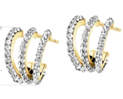 Apart Złote kolczyki, szkło szlifowane< Wszystkie