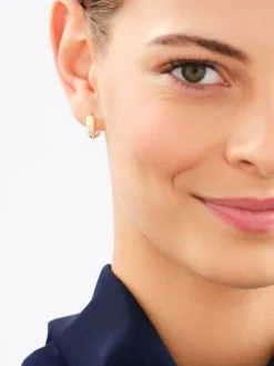 Clearance Apart Złote kolczyki z emalią - koła