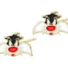 Apart Złote kolczyki z emalią - Looney Tunes, Sylvester, Warner Bros. Discovery< Kolczyki