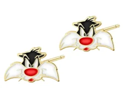 Apart Złote kolczyki z emalią - Looney Tunes, Sylvester, Warner Bros. Discovery< Kolczyki