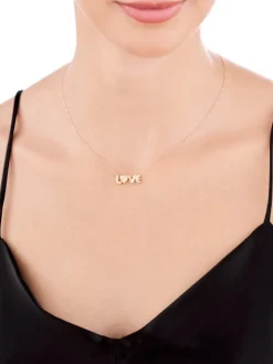 Online Apart Złoty naszyjnik - love