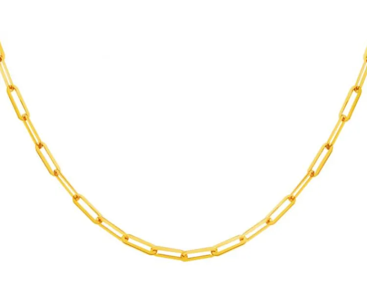 Apart Złoty naszyjnik - paper clip< Naszyjniki