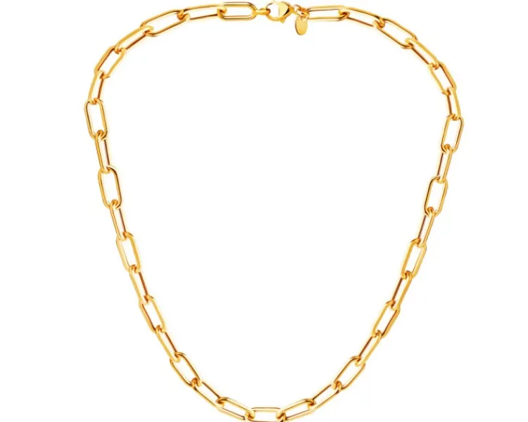 Apart Złoty naszyjnik - paper clip< Naszyjniki