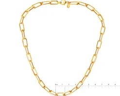 Apart Złoty naszyjnik - paper clip< Naszyjniki