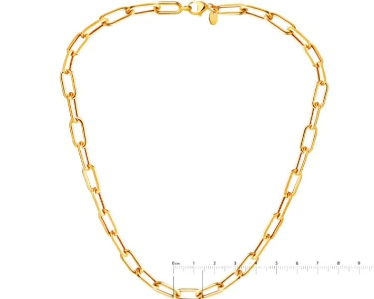 Apart Złoty naszyjnik - paper clip< Naszyjniki