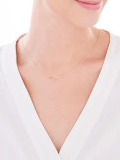 Apart Złoty naszyjnik, ankier - paper clip< Naszyjniki