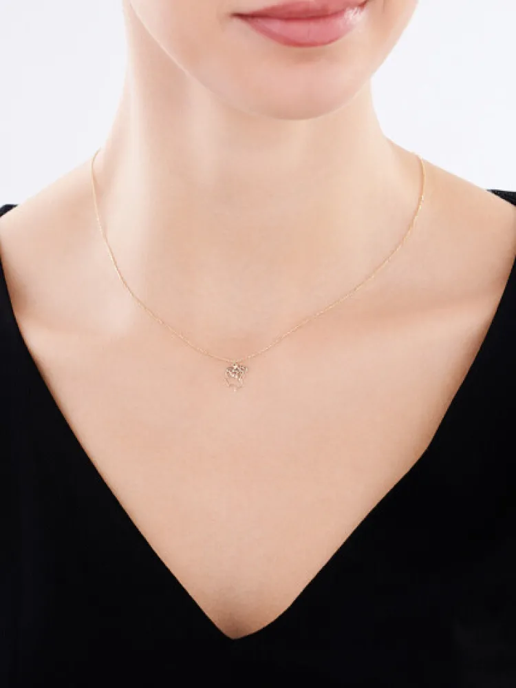 Apart Złoty naszyjnik, ankier - twarz< Naszyjniki