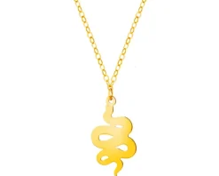 Apart Złoty naszyjnik, ankier - wąż< Naszyjniki