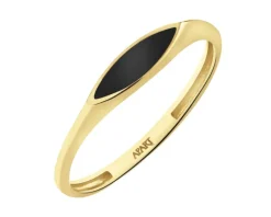 Apart Złoty pierścionek z emalią